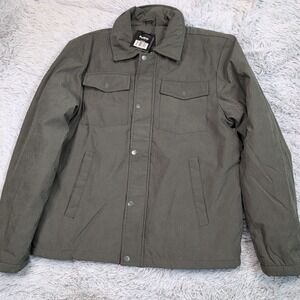 Mark Russo Jacket Mens M‎ Green Range Coat Pockets Zip Up Soft Warm Preppy New